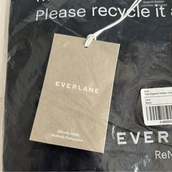 Everlane, Men's The Organic Cotton Crew T-Shirt -Deep Navy. Size: XS. NWT (1596) - Picture 4 of 11